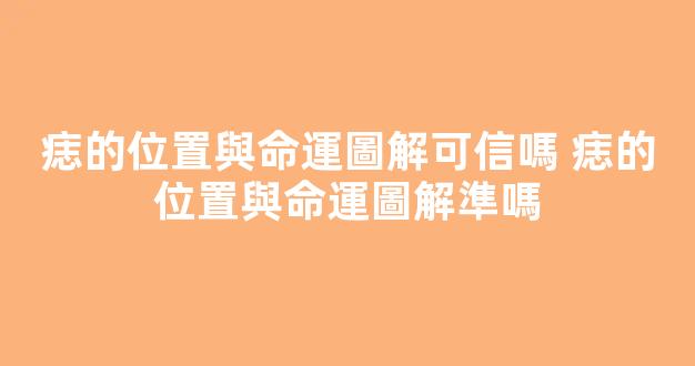 痣的位置與命運圖解可信嗎 痣的位置與命運圖解準嗎
